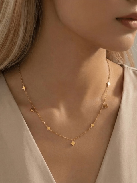 Naszyjnik gwiazdki złoty