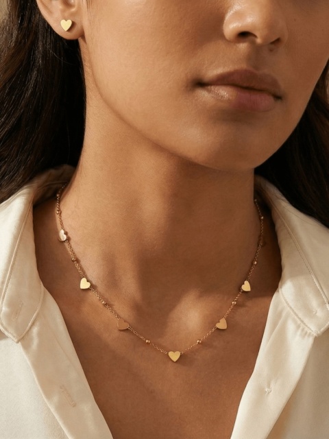 Naszyjnik serca złoty